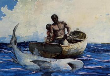Winslow Homer : Shark Fishing II